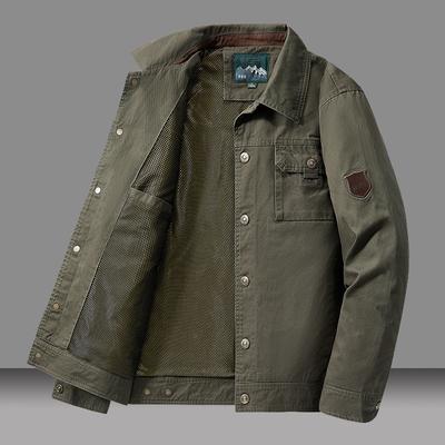 Lapel Solid Color Casual Jacket Men's Coat Warm Autumn and Winter Men's New Jacket
