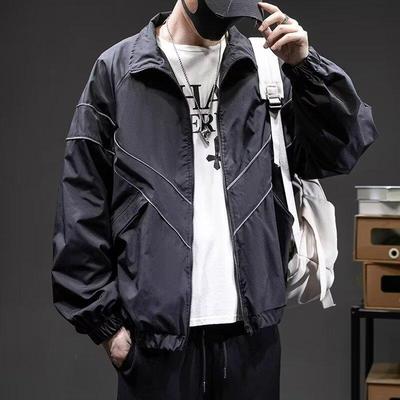 Vintage Jednoduchá Černá Bunda Pánská Streetwear Volná Pár Puffer Bunda Jarní Podzimní Bundy