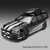 1:22 Scale Gtr-R34 Alloy Model Car Toy Doors Opened Pull Back Models Toys Shock Absorption Sports Cars Ideal Ornaments Gifts