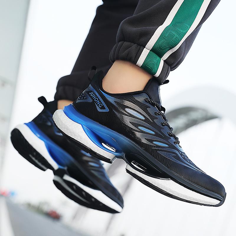 Men's Cross-Border Lightweight Dad Sneakers with Breathable Mesh & Popcorn Soles for Casual Running
