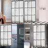 Checkered Pattern Rectangular Shower Curtain Peva Material With Antimildew Finish For Bathroom Decor