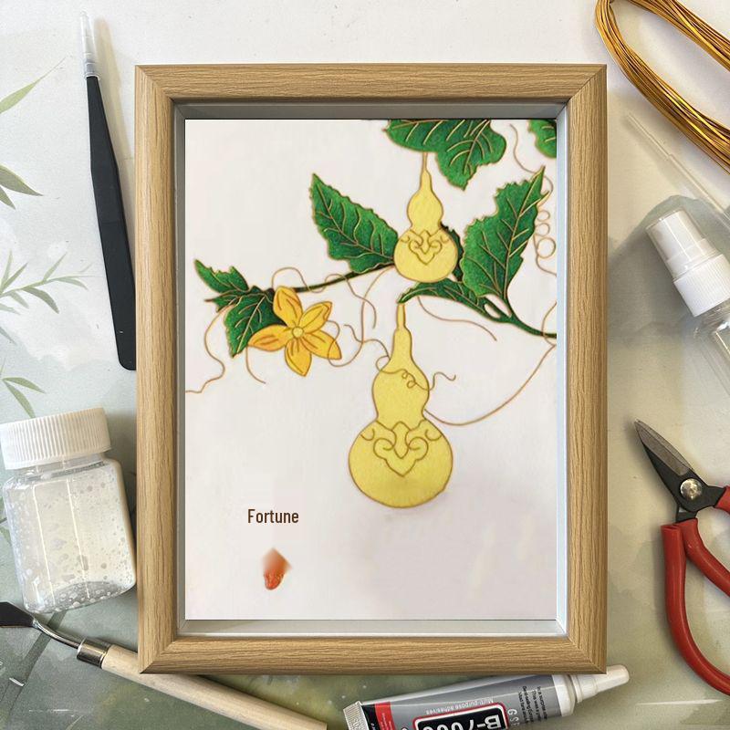 Cloisonné Enamel Painting Kit: Handmade Heritage Gift & Photo Frame Display