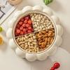 Divided Rotatable Fruit Platter Large Capacity Snack Storage Box Candy Nut Serving Tray  Kitchen