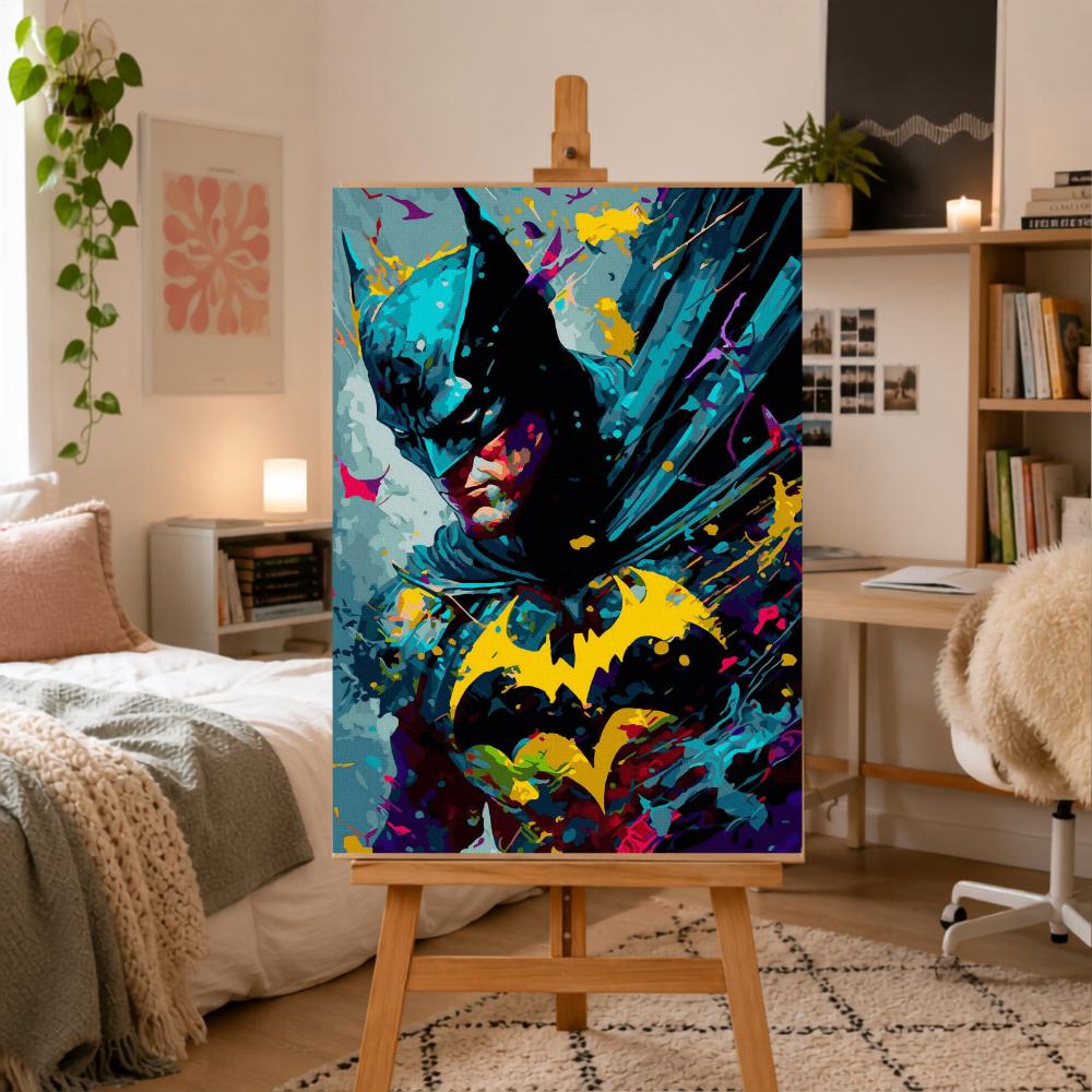 Obraz Do Malowania Po Numerach Z Ramą Batman Dc 50X70 Cm
