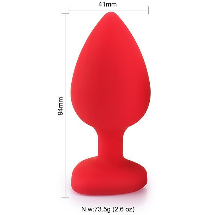 Heart-Shaped Silicone Anal Plug – Adult Erotic Toy & Dilator