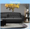Chic Black Rounded Hexagon Acrylic 3d Mirror Wall Decals Self-adhesive For Bedrooms