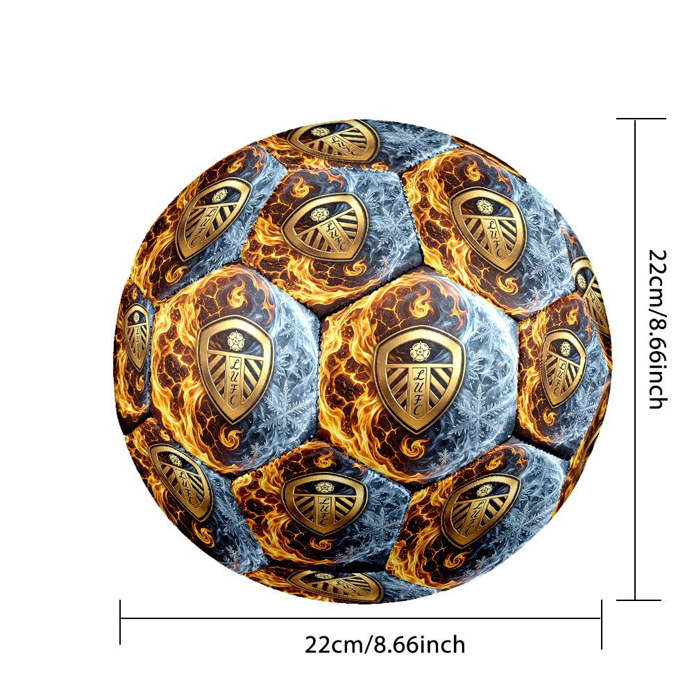 Leeds United FootballPrinted Size 5 Soccer Bball, Anti Slip Adult Match Football Souvenir for Football Fans