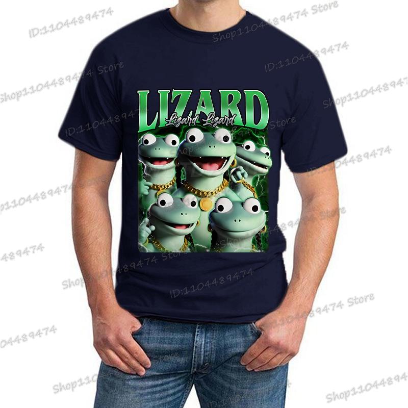 2025 Lizard Lizard Lizard Meme T Shirt Men Women Hippie Vintage Short Sleeve Tees Y2K Funny Design Casual Unisex Tshirts