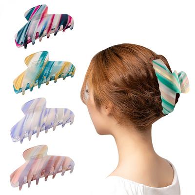 Vintage Hair Clips for Women Acetate Claw Clip Elegant Gradient Color 8.5cm Hair Clip Girls Hair Claw  Hair Accessories  New