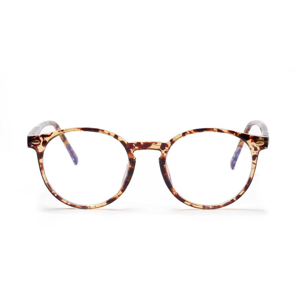 Tr8840 Retro Round Summer Transparent Color Flat Mirror Women, Memory Frame Glasses Men