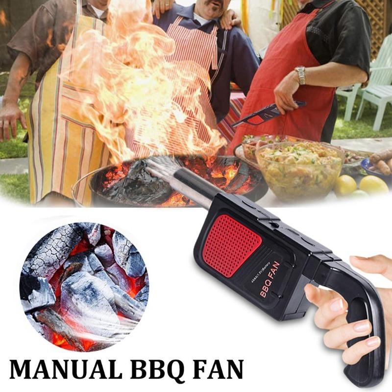 Ruční elektrický ventilátor na grilování Vzduchový dmychadlo Přenosný pro venkovní kempování Grilování Piknik BBQ Nástroj na vaření Pekařské grilovací příslušenství