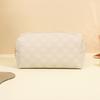 Simple checkerboard cosmetic bag women's high-end sense large-capacity storage bag waterproof portable travel toilet bag