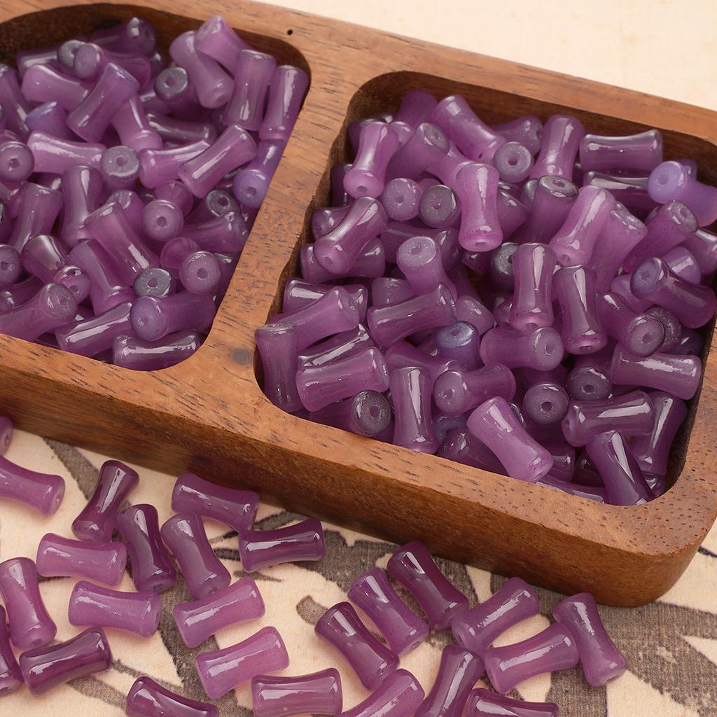 Glass Halo Staining Sprinkles Bamboo Beads Ancient Style Loose Beads Handmade Diy Hand Beaded Beads Accessories Glaze Imitation Jade Beads Materials