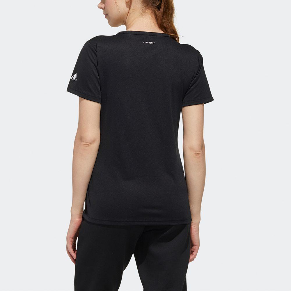 Adidas T Shirts Women's Black Crew Neck Moderate Straight Fit FM5312