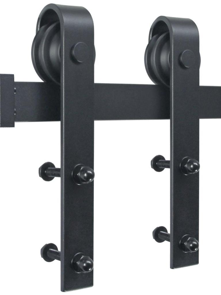 Sliding Barn Door Hardware Kit with Track and Accessories
