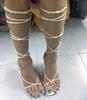 Large size summer women's shoes European and American square toes simple straps Roman high heels women cool
