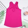Camiseta sin mangas de la aptitud respirable de la camisa del gimnasio del entrenamiento sin mangas del chaleco de la yoga de los deportes de la espalda cruzada