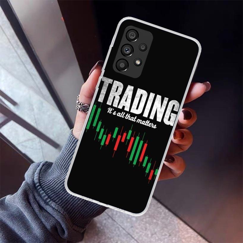 Trade Investment Forex Stock Market Phone Case For Samsung Galaxy A12 A52S A42 A32 A22 A51 A50 Note 20 Ultra 10 S10 Plus A71 A70