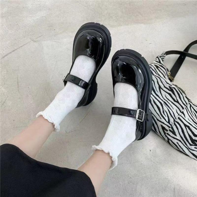 Mary Jane small leather shoes retro platform heightening women's new casual fashion versatile niche women's shoes