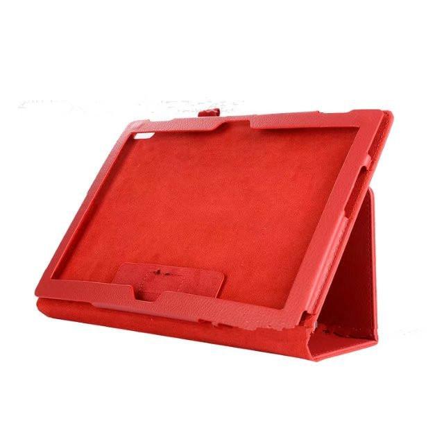 Applicable Lenovo TabE10/M10/P10 protective case, fashionable lychee pattern two-fold flip bracket, flat leather case