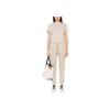 Moncler Logo Embroidered Round Neck Short Sleeve T-Shirt Women T-Shirts Beige J10938C00006829HP20J