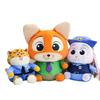 Zootopia Judy and Nick Plush Toy Set - Chubby Fox and Leopard Police Officer Dolls