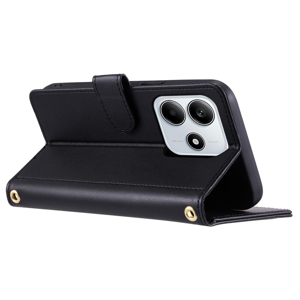 For Xiaomi Redmi Note 14 5G Wallet Case Rhombus Grid PU Leather Phone Cover