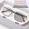 Men Photochromic Myopia Glasses Fashion Business Ultra-light Square TR90 Temple Minus Diopter Eyewear Prescription Lens0 To -4.0