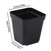 50pcs Starter Pots Plant Nursery Pots Seed Starting Pots Plastic Flower Plant Container Seedling Cups Square Black Seedling Pots