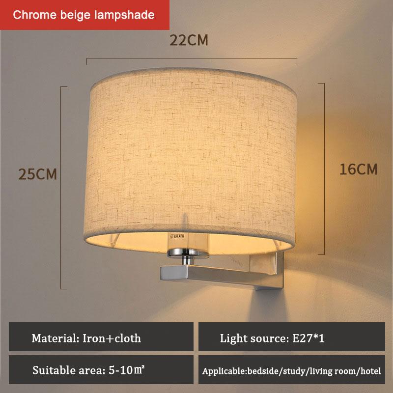 New Hotel Bedside Lamp Reading Lamp Chinese Style Living Room Bedroom Hallway Staircase Wall Lamp Warm Cloth Cover Wall Light