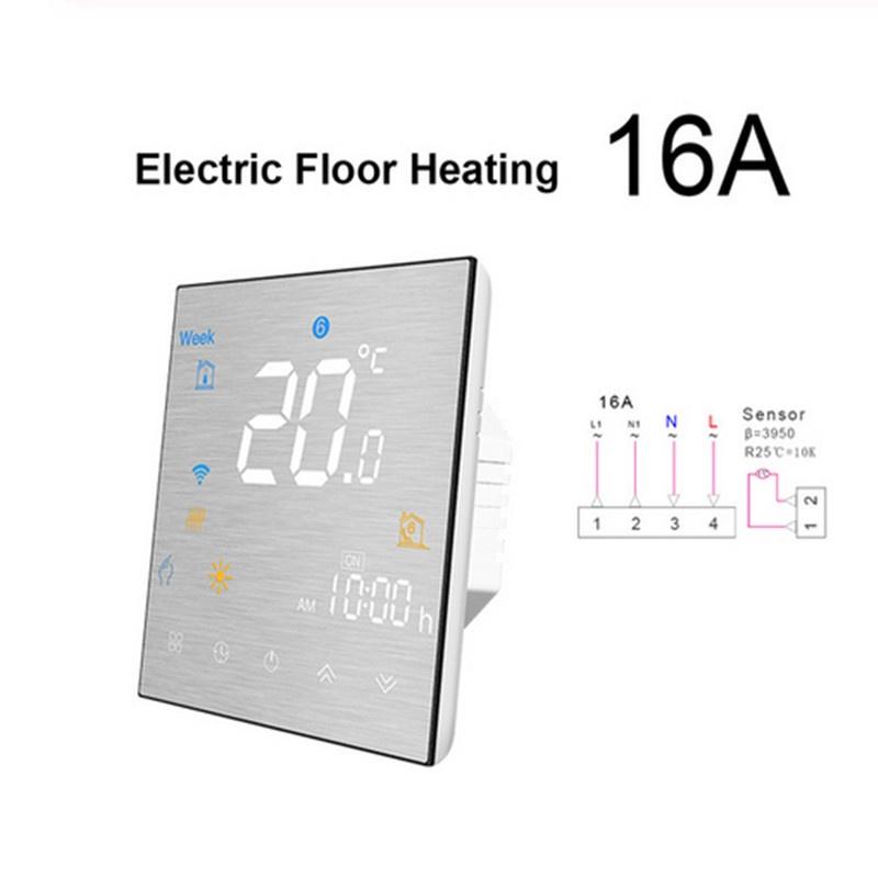 WiFi Smart Thermostat Temperature Controller for Water/Electric floor Heating/Gas Boiler Work with Alexa Google Home