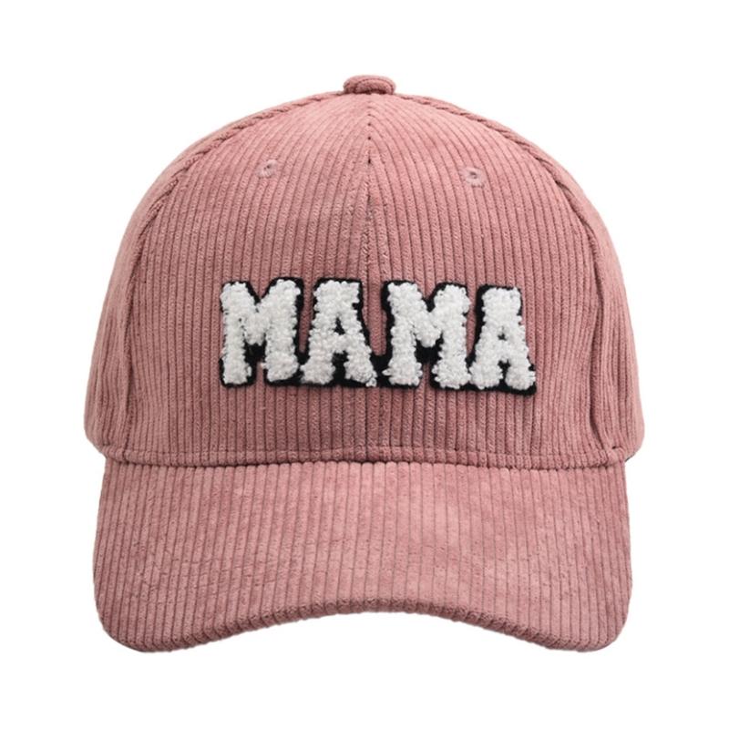Baseball Hat MAMA Corduroy Baseball Hat Peaked Hat Baseball Sunhat HipHop Hat Parent-child Hat Curved Visor