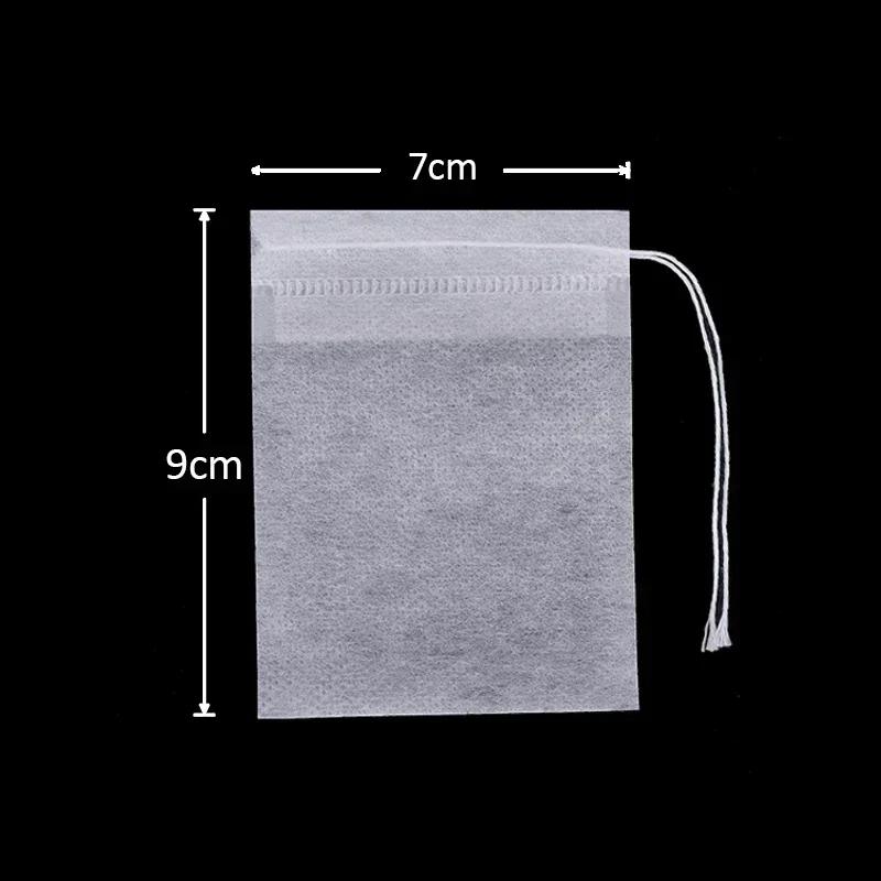 Disposable Teabags Non-woven Fabric Tea Filter Bags for Coffee Spice with Drawstring Filters Kitchen Sealing Bag Teabag Teaware