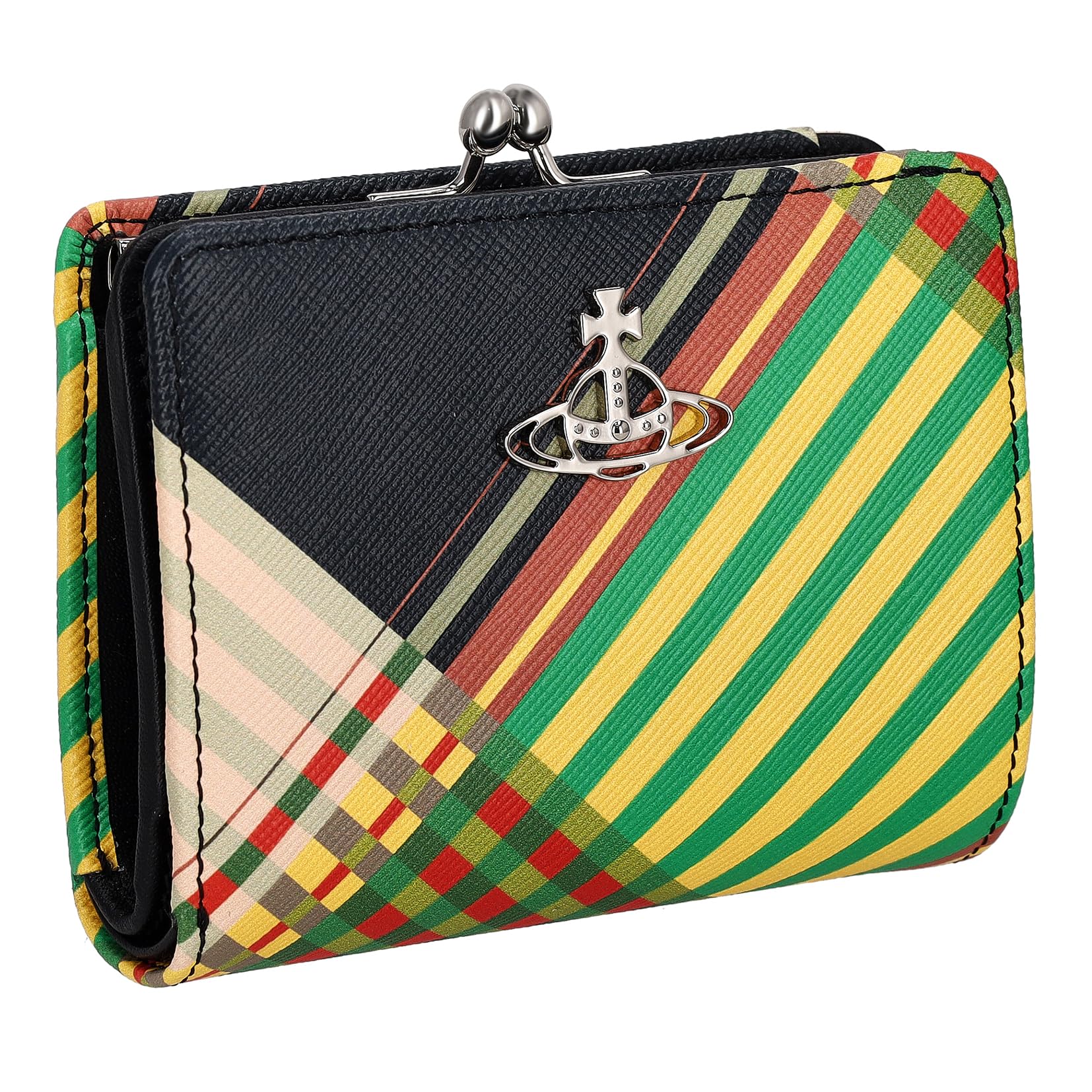 

Vivienne Westwood SAFFIANO TARTAN 51010058U COMBAT TARTAN Bifold Wallet for Women [Used]