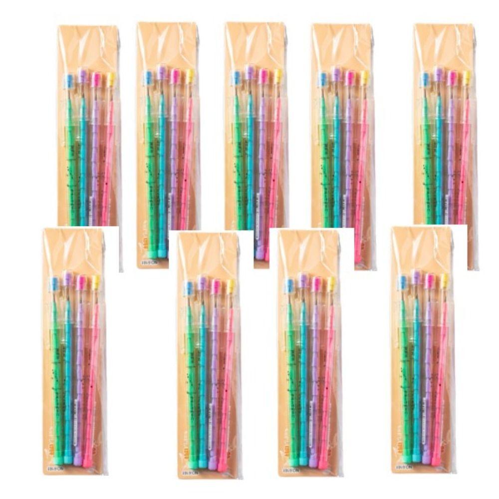 

36 pcs Multicolor Translucent Pencil Non- Sharpening Stackable Pencils HB Pencils Office
