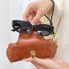 PU Leather Glasses Storage Bag Soft Eyeglasses Clip Hanging Sunglasses Case  Portable Carrying