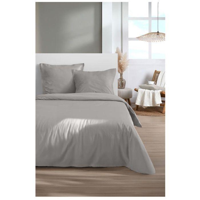 Parure de lit 240 x 220 cm Cocon taupe