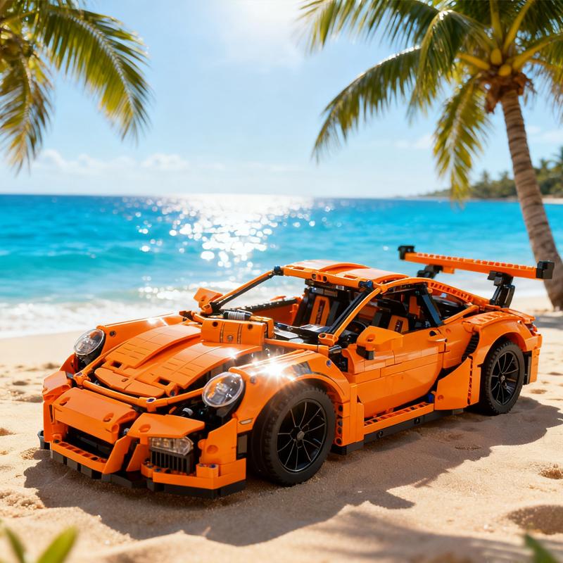 New Super Sports Car Home Decor Model Building Blocks For Adults And Kids Gift Set Children'S Birthday Gift