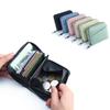 Women's Zipper Purse Short Lychee Pattern Fashion Multi-Card Slot ID Card Holder Coin Zipper Purse For Women