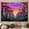 Neon Illusion Mushroom Tapestry Fantasy Forest Wall Hanging Bedroom Dormitory Living Room Home Decoration
