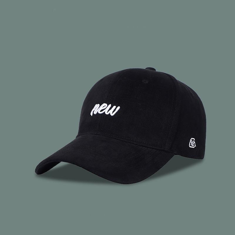 Simple and versatile embroidery curved-brimmed baseball cap for children, small face, wide-brimmed sunshade and sun protection peaked cap for men
