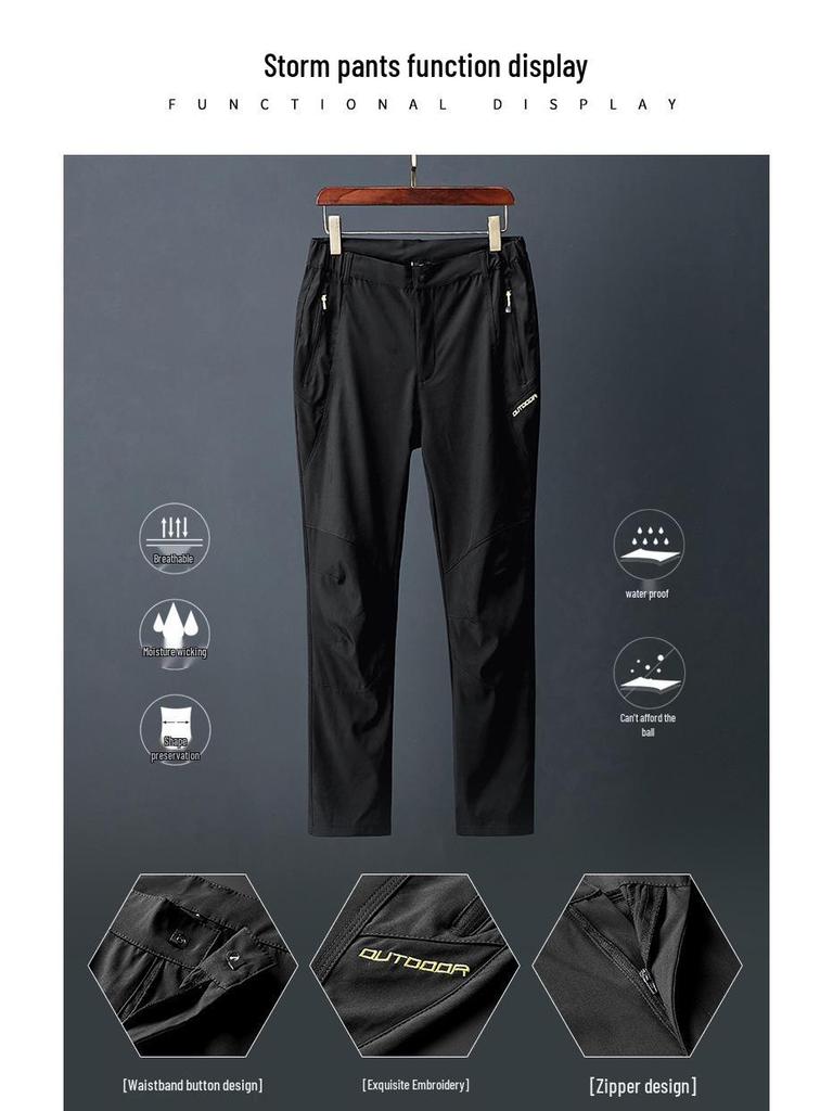 Unisex Windproof & Waterproof Jacket and Pants Set for Spring/Autumn – Ideal for Mountaineering