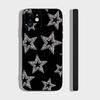 Star Leopard Print Phone Case For IPhone 17 Air 16 15 14 13 Pro Max 11 12 Black Silicone Cover