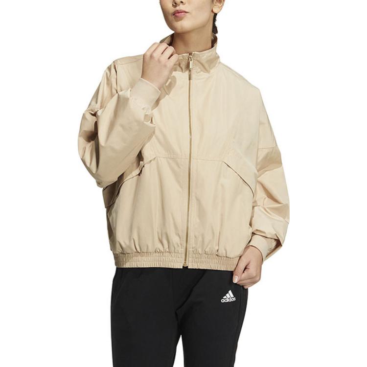 adidas Jackets Women's Khaki Stand Collar Moderate Other HZ7038