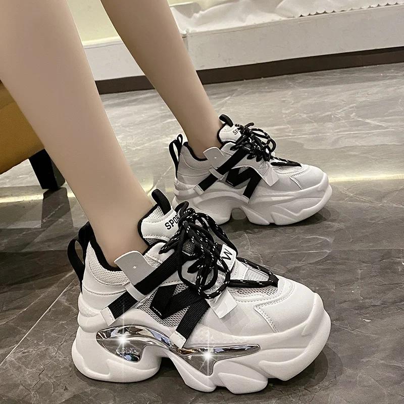 Fashion Classic Sneakers Women Autumn Fashion Chunky Women Shoes Breathable Sneakers Tenis Feminino Trainers Zapatillas Mujer 8CM