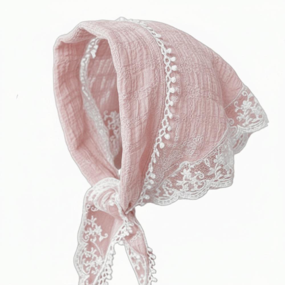 Vintage Lace Scarf Headband Colorful Pastoral Style French-style Hair Scarf Exquisite Korean Style Triangle Headscarf