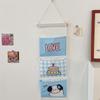 Cute Wall Storage Bags Wall Hanging 3/7 Pockets Cute Wall Mounted Storage Bag Organizer Kawaii Cartoon Hanging Bag Door