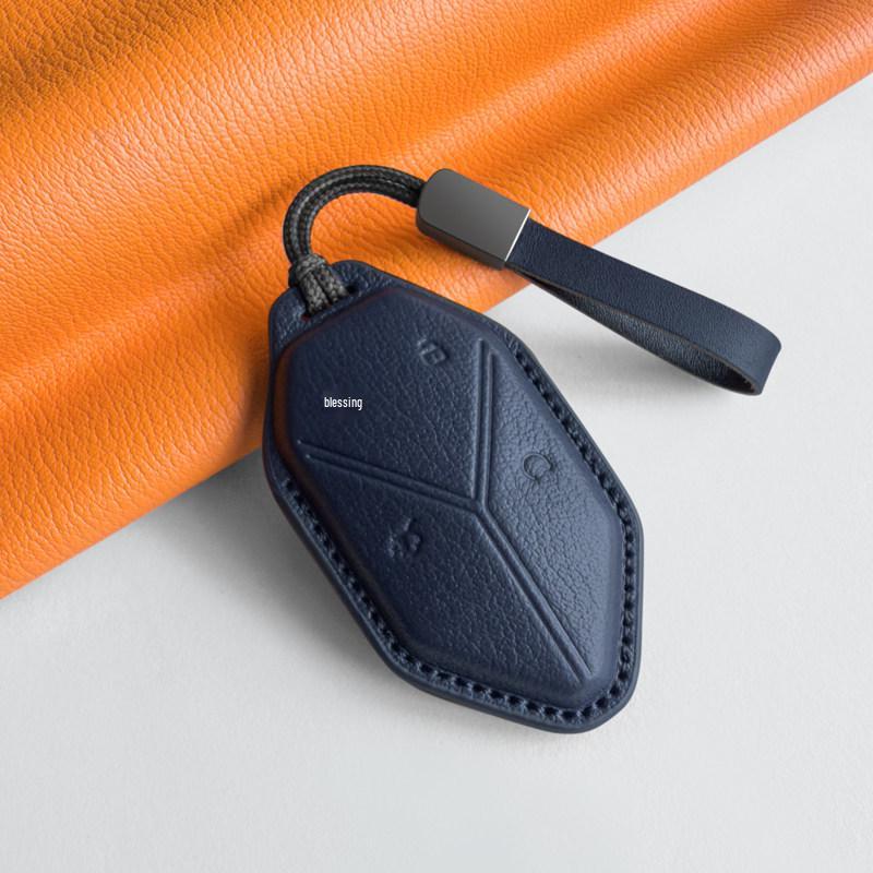 2026 Fangchengbao Tie 7/3 Leather Key Cover for Leopard 8/5 Car Key Modification