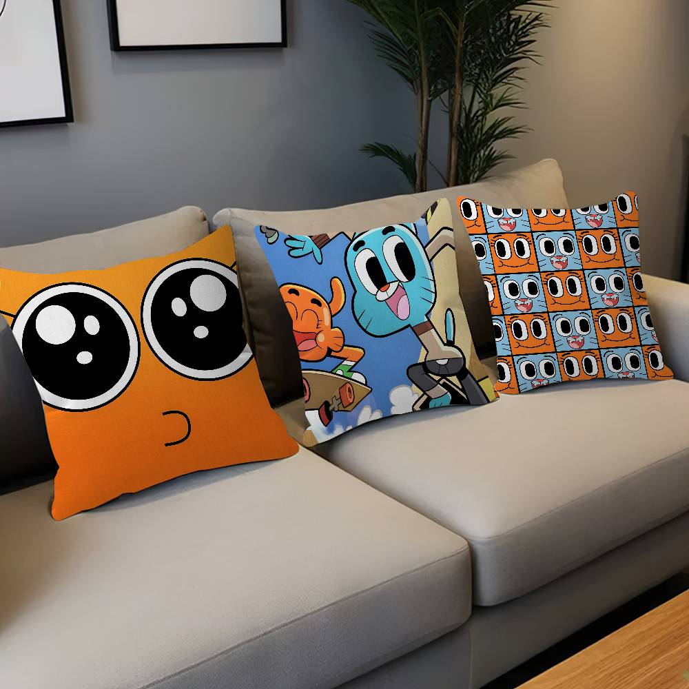 The A-Amazing W-World Of G-Gumball Pillowcase Toon Gift Cushion Cover Bedroom Home Sofa Chair Seat Decor Pillow Case