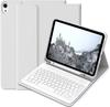 iPad Air 11 10th Gen Leather Keyboard Case with Magnetic Detachable Cover & Pen Slot